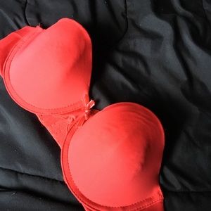 Joe Boxer Red Strapless Bra